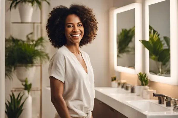 Woman practicing natural gingivitis prevention for healthier gums